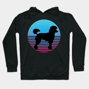 poodle cold sunset retro Hoodie